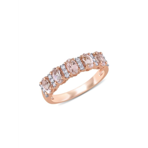 Saks Fifth Avenue 14K Rose Gold, Morganite & Diamond Ring