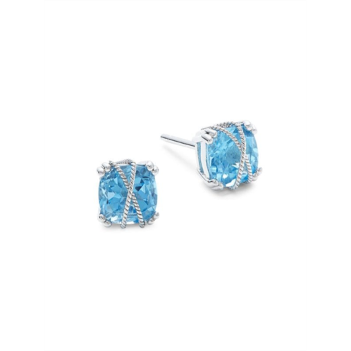 Effy Sterling Silver Blue Topaz Stud Earrings