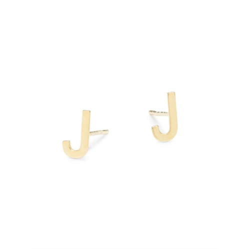 Saks Fifth Avenue 14K Yellow Gold J Initial Earrings