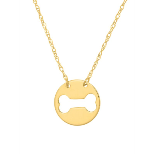 Saks Fifth Avenue So You 14K Yellow Gold Cutout Bone Mini Disk Necklace