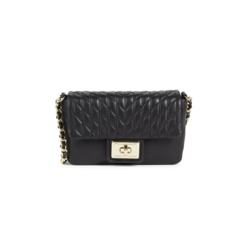 Karl Lagerfeld Paris Mini Agyness Quilted Leather Crossbody Bag