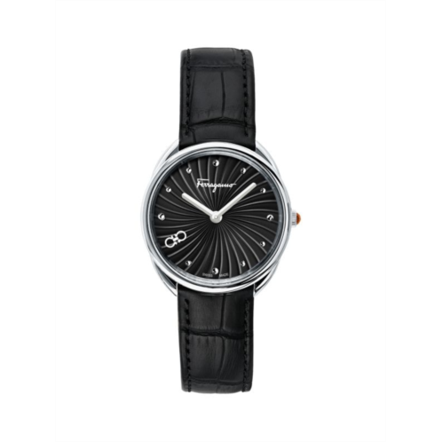 FERRAGAMO Cuir Stainless Steel & Leather-Strap Watch