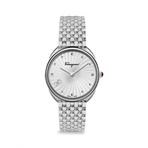 FERRAGAMO Cuir Stainless Steel Bracelet Watch