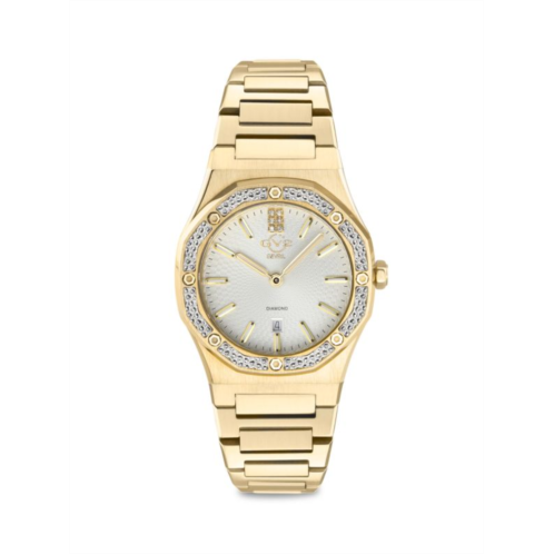 GV2 Palmanova Goldtone Stainless Steel & Diamond Watch