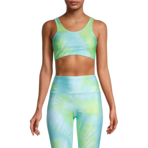 Peixoto Oliva Tie-Dye Cropped Sport Top