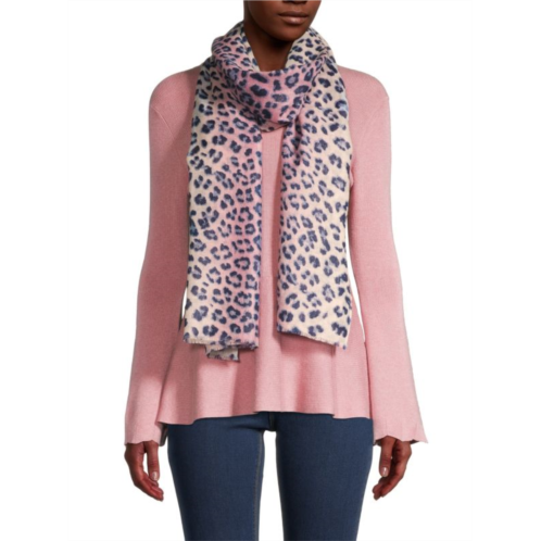 Saachi Wild At Heart Leopard-Print Wool-Blend Scarf