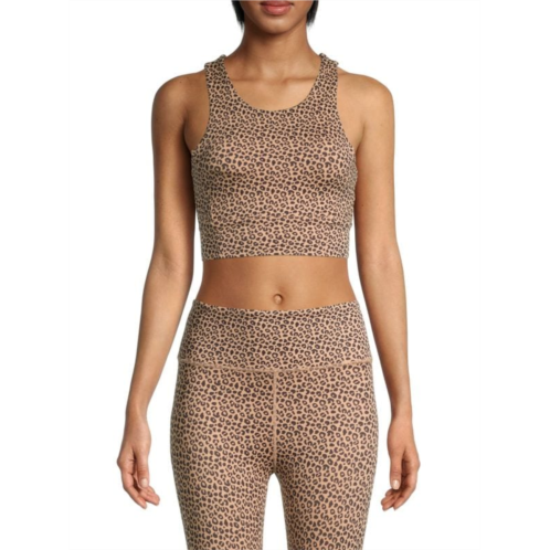 All Fenix Leopard-Print Longline Sports Bra