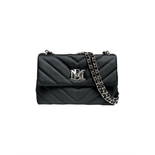 Badgley Mischka Mini Chevron-Quilted Faux Leather Crossbody Bag