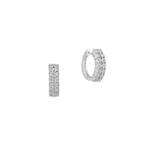 Effy ENY Sterling Silver & 0.47 TCW Diamond Huggie Earrings