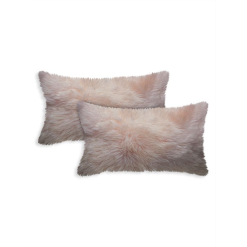 Natural 2-Pack Sheepskin Rectangular Pillow Set