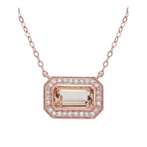 Saks Fifth Avenue 14K Rose Gold, Morganite & Diamond Pendant Necklace