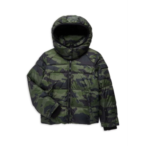 S13 Boys Downhill Camo-Print Down-Blend Jacket