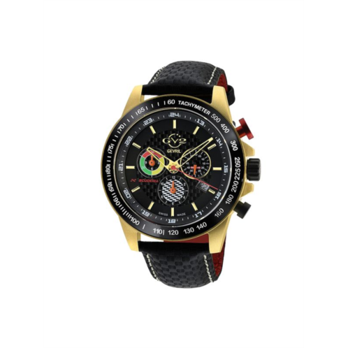 GV2 Scuderia Stainless Steel & Leather Strap Multifunction Chronograph Watch