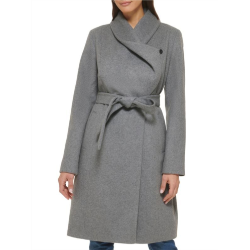 Cole Haan Wool-Blend Wrap Coat