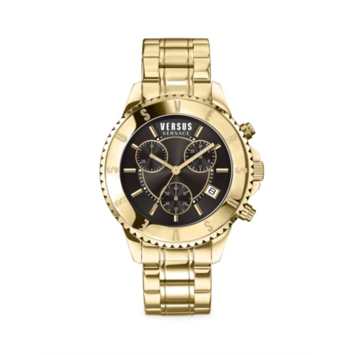 Versus Versace Tokyo Goldtone Stainless Steel Chrono Bracelet Watch