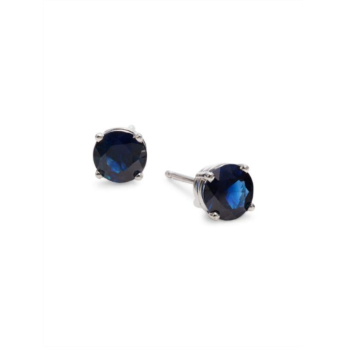 Effy 14K White Gold & Sapphire Stud Earrings