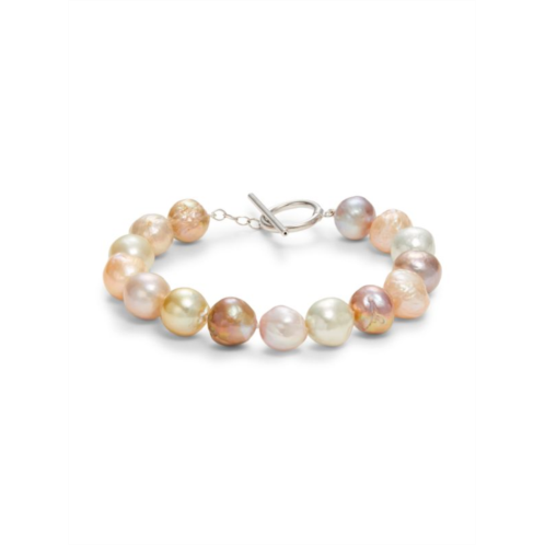 BELPEARL Sterling Silver & 10-11MM Baroque Cultured Pearl Bracelet