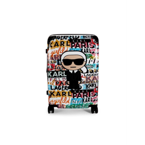 Karl Lagerfeld Paris Logo Explosion 24-Inch Spinner Suitcase