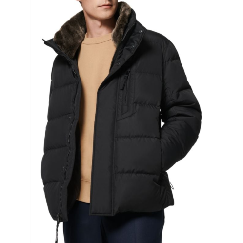 Andrew Marc Horizon Faux Fur-Trimmed Down Puffer Jacket