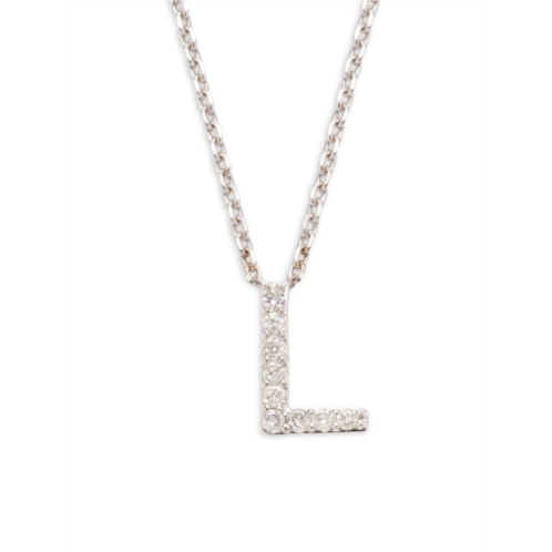 Effy ENY Sterling Silver & 0.14 TCW Diamond L Initial Necklace