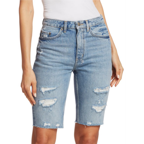 Ksubi Overkast Distressed Denim Shorts