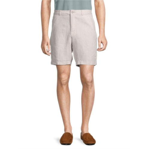 Saks Fifth Avenue Linen Flat Front Shorts