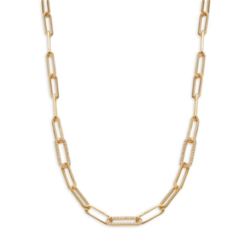 Effy ENY 14K Yellow Gold-Plated Sterling Silver & 0.28 TCW Diamond Chain Link Necklace