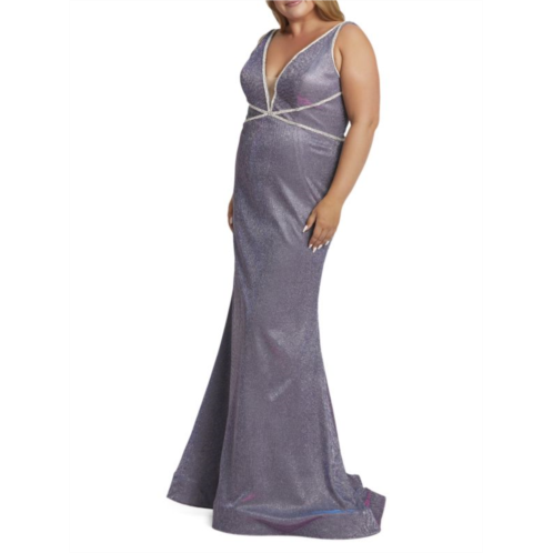 Mac Duggal Plus Embellished Mermaid Gown