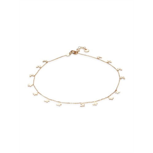 Saks Fifth Avenue Made in Italy 14K Yellow Gold Butterfly Charm Anklet