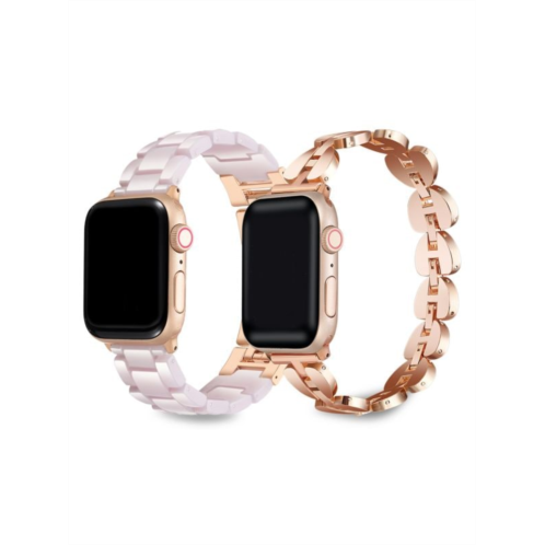 Posh Tech 2- Pack Resin & Stainless Steel Apple Watch Replacement Bands/42MM-44MM