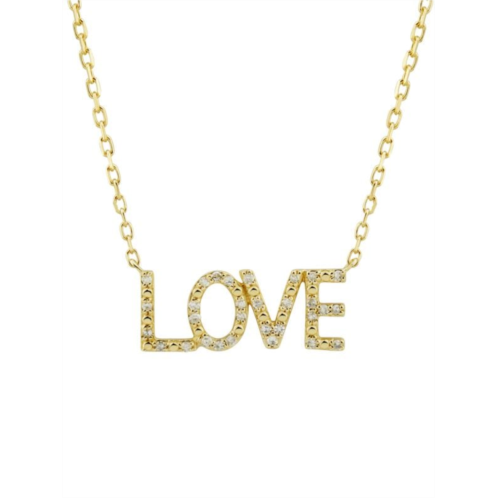 Saks Fifth Avenue 14K Yellow Gold & Diamond LOVE Statement Necklace