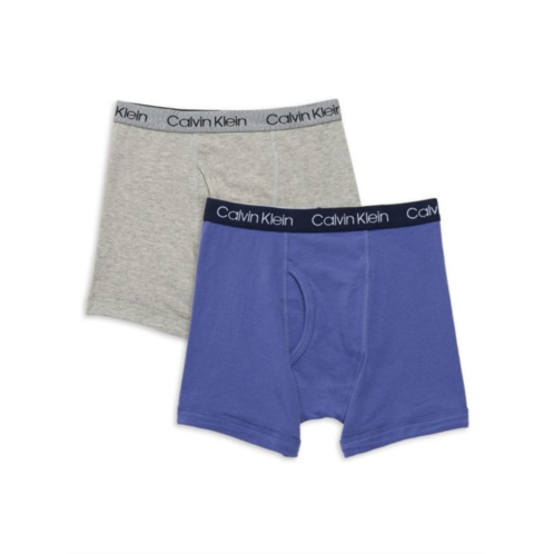 Calvin Klein Boys 2-Pack Stretch-Cotton Boxer Briefs