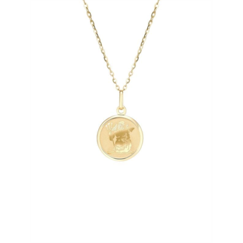 Saks Fifth Avenue 14K Yellow Gold Aquarius Pendant Necklace