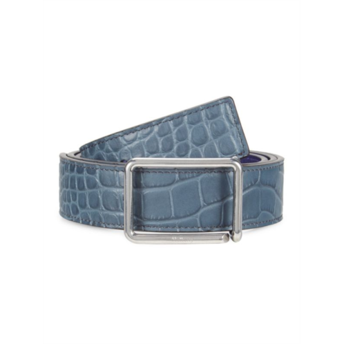 Mulberry Croc-Embossed Leather Belt