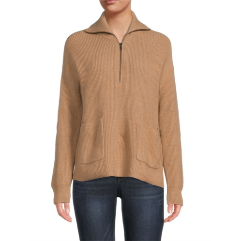 Madewell Glenbrook Merino Wool Blend Half Zip Sweater