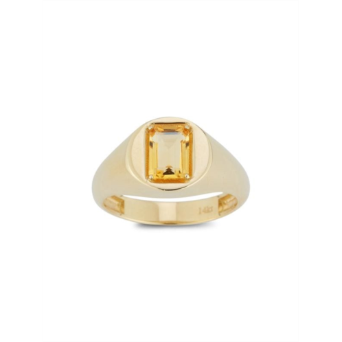 Saks Fifth Avenue 14K Yellow Gold & Citrine Signet Ring