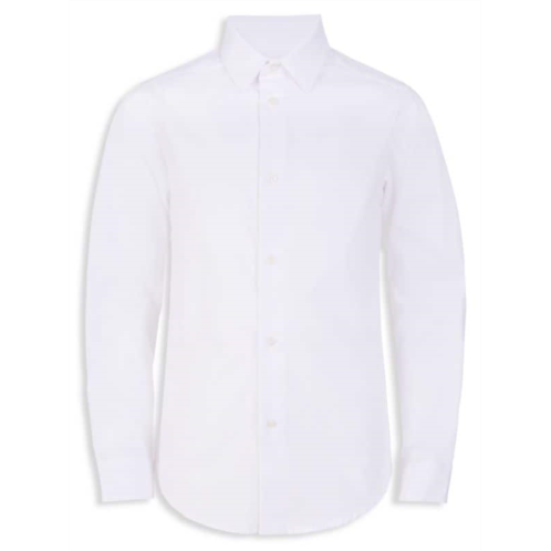 Calvin Klein Boys Stretch Poplin Button-Front Dress Shirt