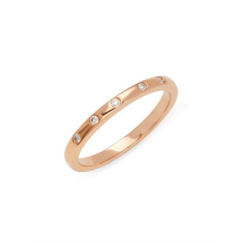 Saks Fifth Avenue 14K Rose Gold & Diamond Band Ring