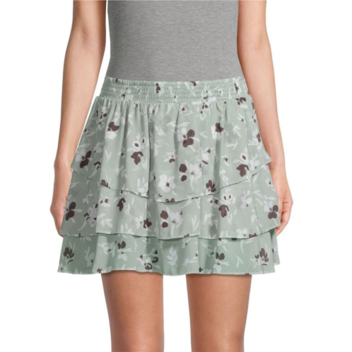 Willow & Clay Kathleen Floral Mini Skirt