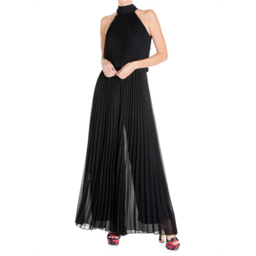 MEGHAN LA Wild Orchid Pleated Jumpsuit