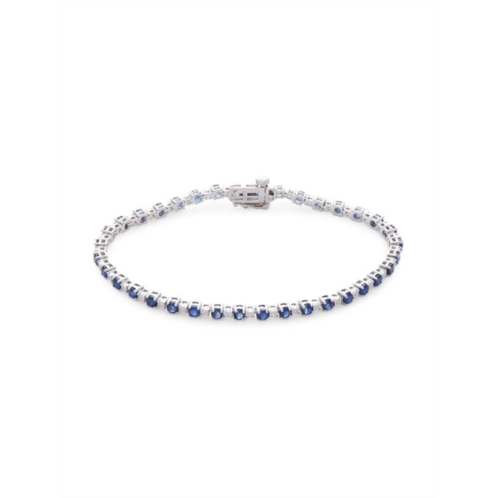 Effy ENY Sterling Silver, Sapphire & Diamond Tennis Bracelet