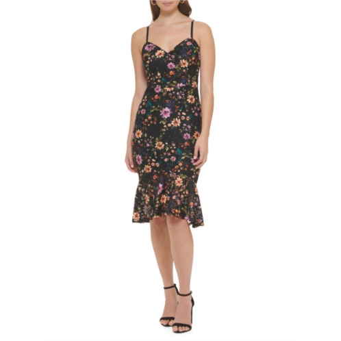 Guess Floral Lace Trumpet Dress