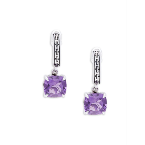 Effy ENY Sterling Silver & Amethyst Drop Earrings