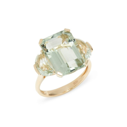 Effy 14K Yellow Gold & Green Amethyst Cocktail Ring