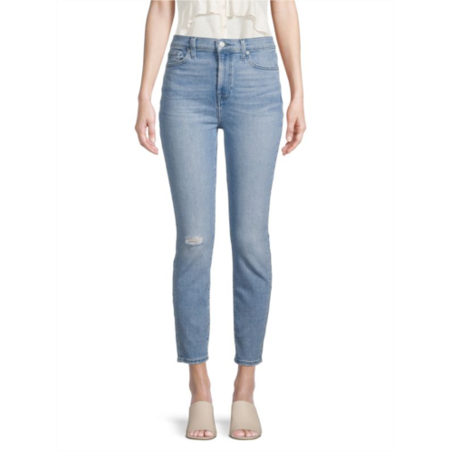 7 For All Mankind Gwenevere High-Rise Ankle Skinny Jeans