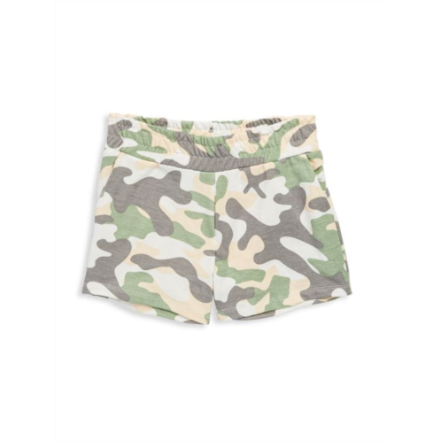 Eleven Paris Girls Camouflage-Print Shorts
