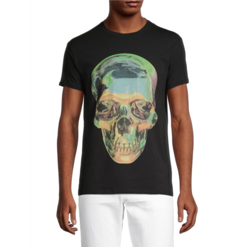 Heads or Tails Rhinestone Skull Graphic Tee