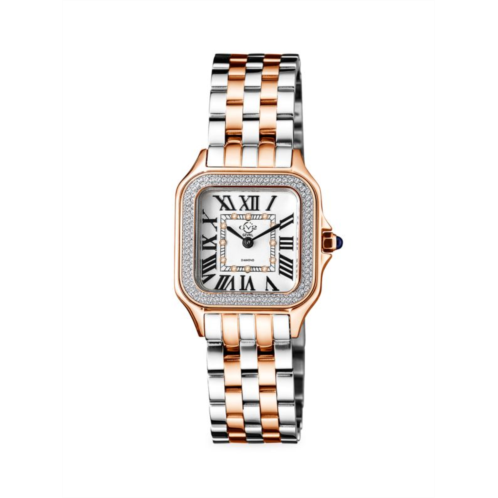GV2 Milan 27.5MM Two-Tone Stainless Steel & Diamond Bracelet Watch