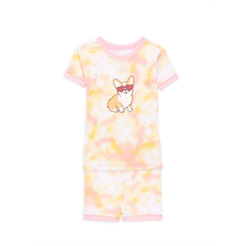 PL Sleep Baby Girls 2-Piece Tie-Dye T-Shirt & Shorts Set