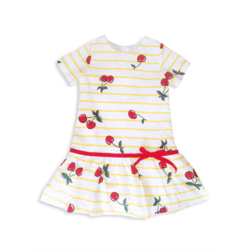 Joe-Ella Little Girls Cherry-Print Dress